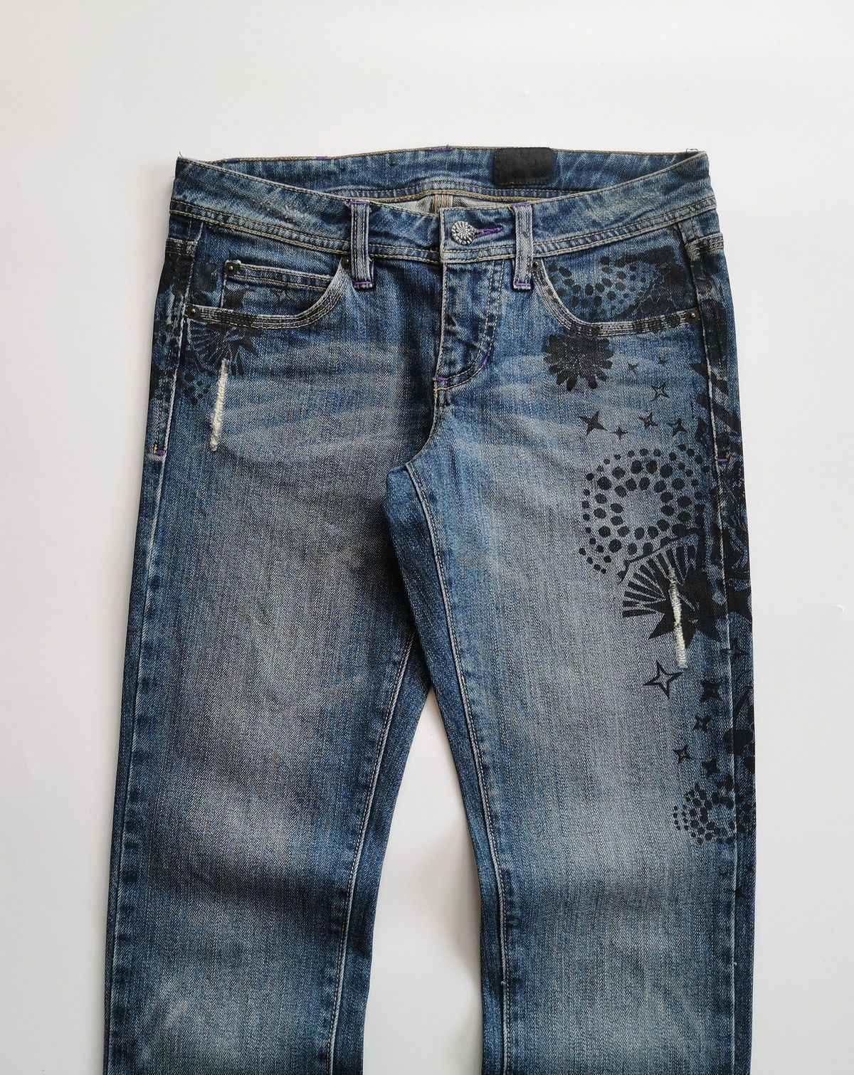 Volcom Vintage Volcom Flowers Print Denim Jeans Size 28" / US 6 / IT 42 - 4 Thumbnail