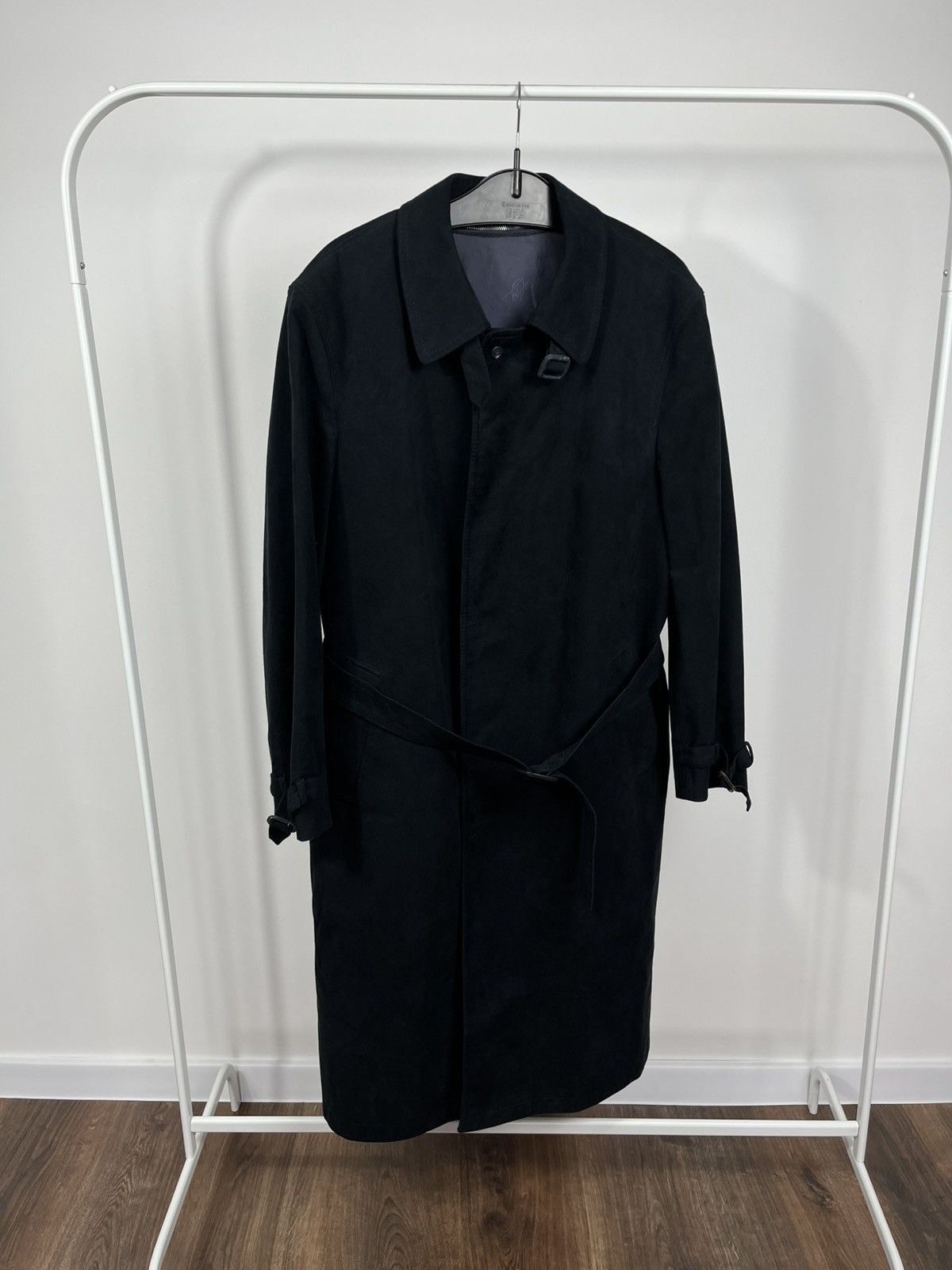 Other Lodenfrey Suede Trench Coat Long Belted Wool Lined Mens Size US XL / EU 56 / 4 - 1 Thumbnail
