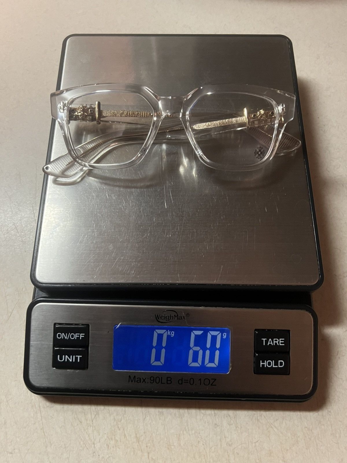 Chrome Hearts Chrome Hearts Vagillionaire II Crystal Clear Gold Glasses CH Size ONE SIZE - 23 Thumbnail