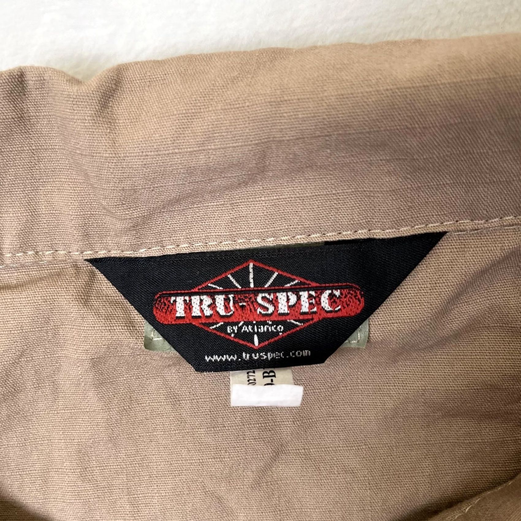 Vintage TRU-SPEC Jacket Mens 3XL Brown Canvas Military Field Shirt Utility Workwear Size US XXL / EU 58 / 5 - 3 Thumbnail