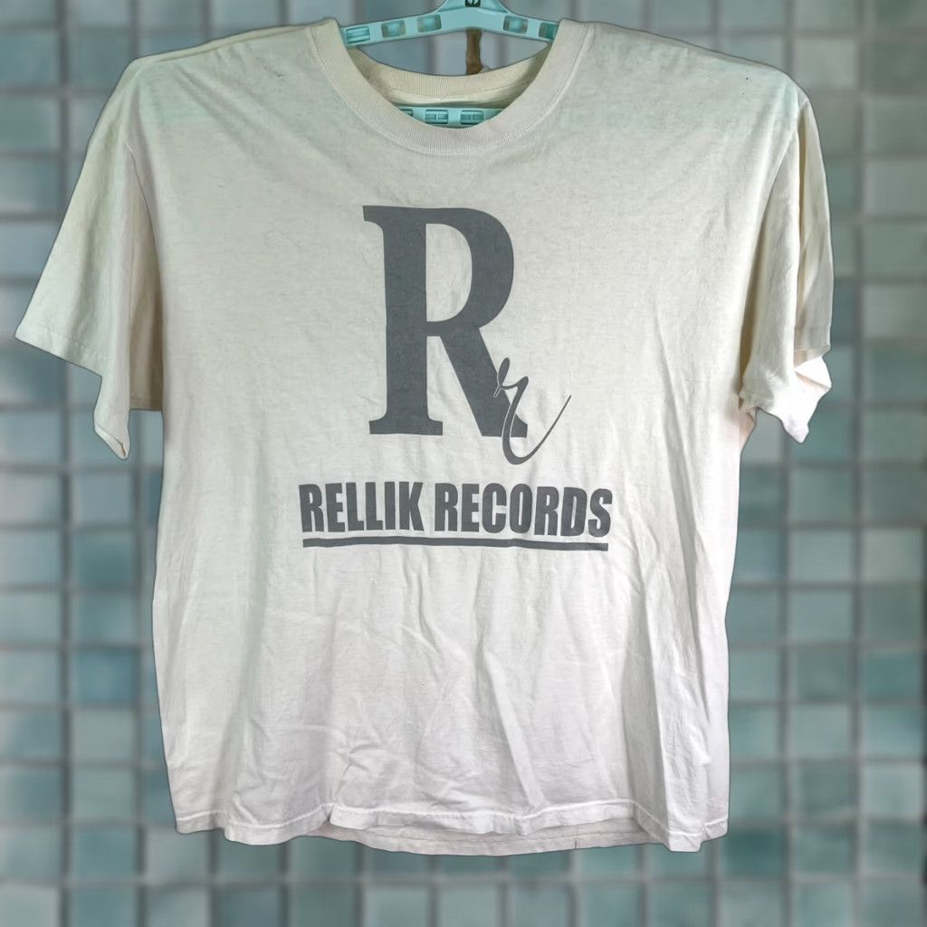 Anvil VTG Anvil T-Shirt Mens XL White Crew Neck Short Sleeve Graphic Print Rellic Records 90s Vintage Size US XL / EU 56 / 4 - 1 Thumbnail