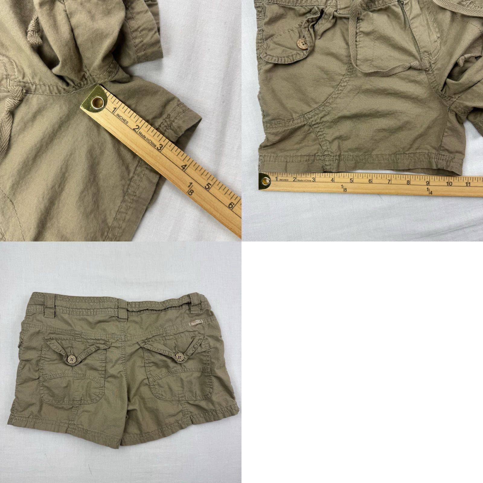 Vintage Vintage Union Bay Shorts Womens 7 Brown Hipster Y2K 90s Short Shorts Drawstring Chino Casual Womens Size 28" / US 6 / IT 42 - 8 Thumbnail