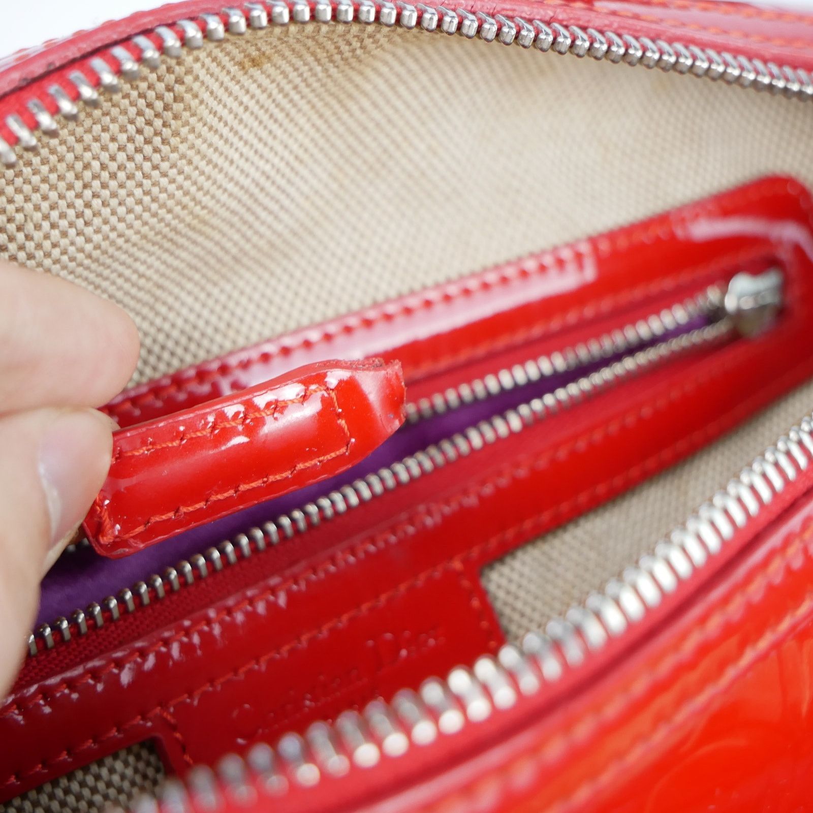 Dior Dior Oblique Patent Leather Boston Bag Size ONE SIZE - 8 Thumbnail