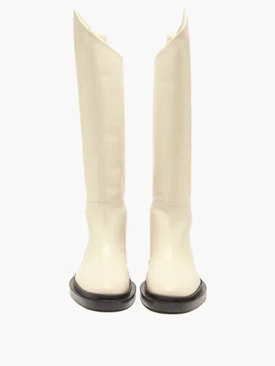 Jil Sander o1y1025 Boots in Ivory Size US 5.5 / IT 35.5 - 3 Thumbnail