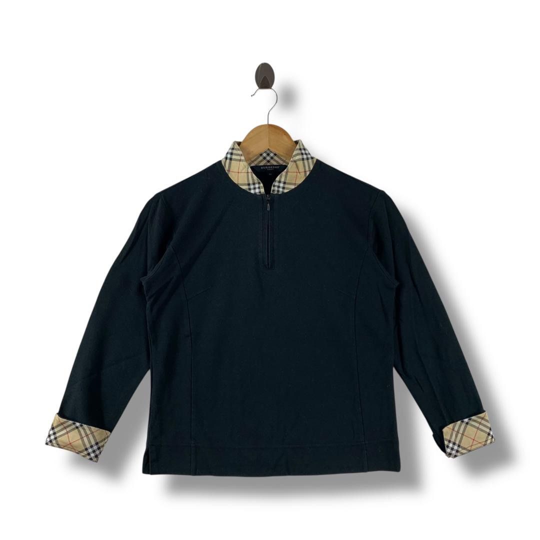 Burberry × Designer BURBERRY Golf nova check half zipper long sleeve tee Size M / US 6-8 / IT 42-44 - 1 Thumbnail