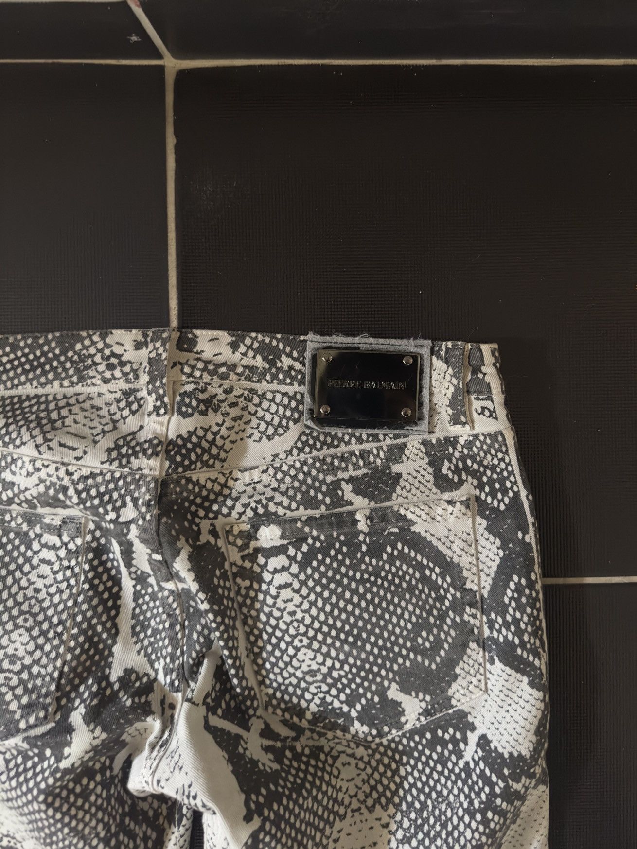 Balmain Pierre Balmain snake print skinny jeans Size US 28 / EU 44 - 3 Thumbnail