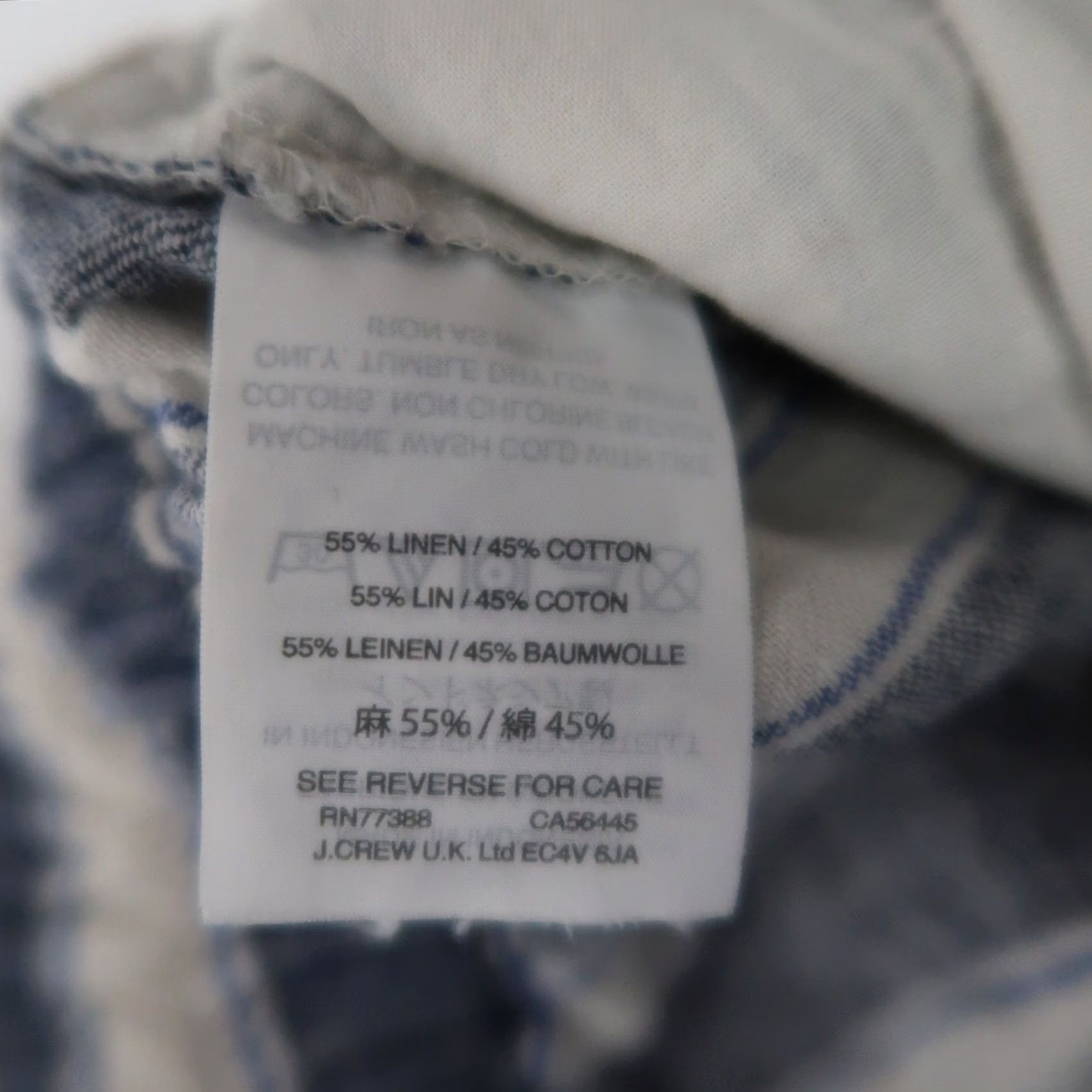 Madewell Madewell Navy Blue and Cream Stripe Wide Leg Crop Culotte Pants S Women's Casual Cotton Linen Striped Pockets Elastic Back Waist 19in Inseam Size 28" / US 6 / IT 42 - 5 Thumbnail