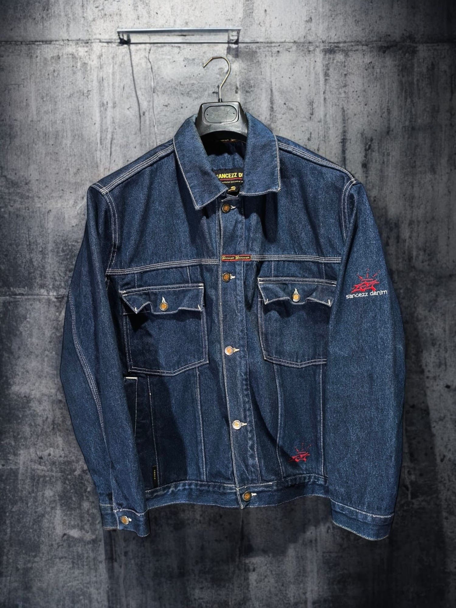 Southpole Sancezz Raw Blue Chunky Heavy Denim Jacket Size US M / EU 48-50 / 2 - 6 Thumbnail