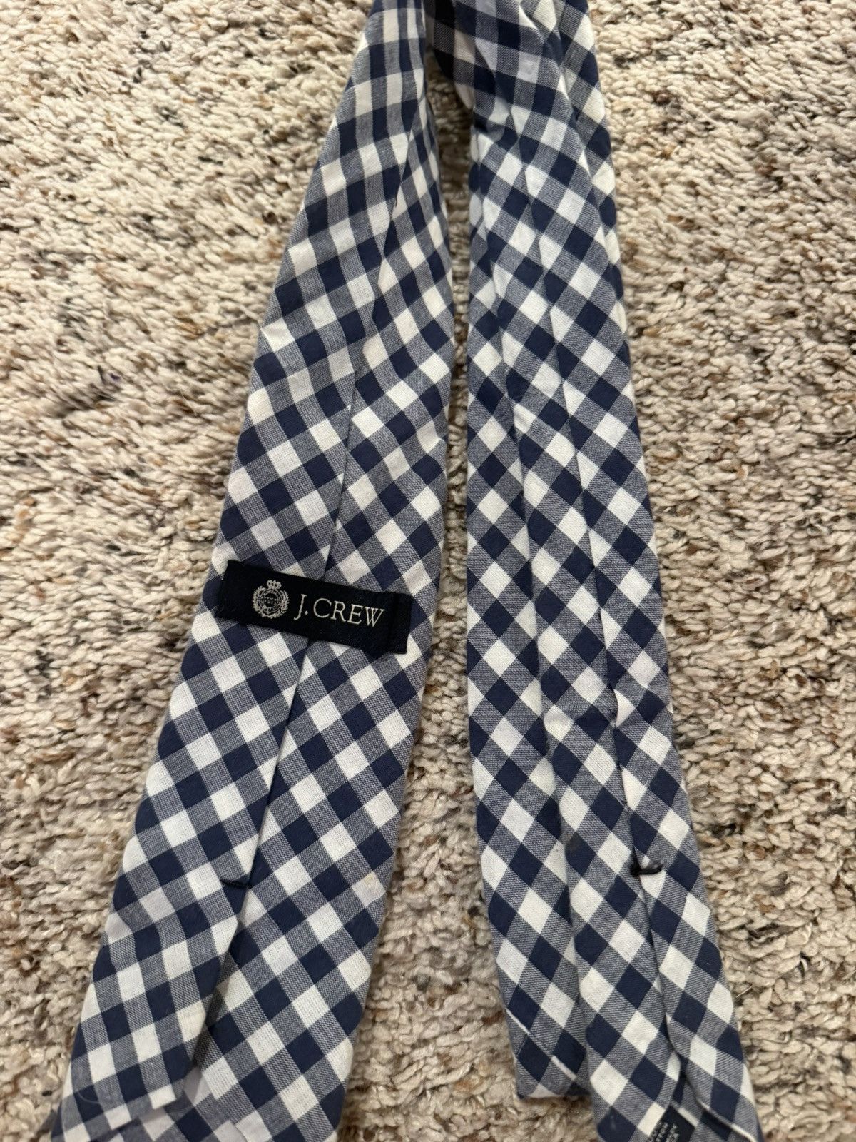 J.Crew Blue white gingham neck tie prep Size ONE SIZE - 2 Thumbnail