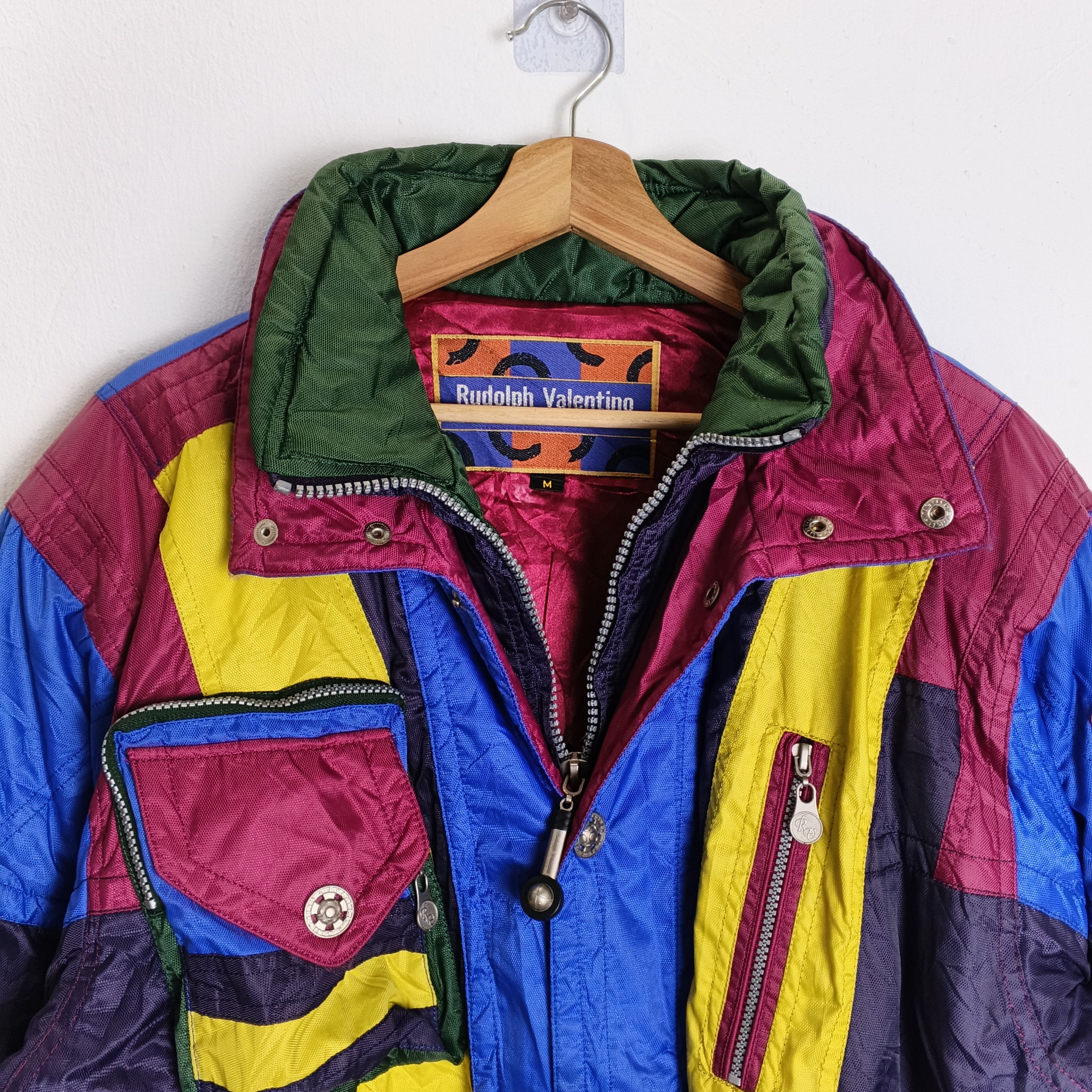Valentino Rare 90's Rudolph Valentino Colorblock Ski Jacket Size US M / EU 48-50 / 2 - 3 Thumbnail