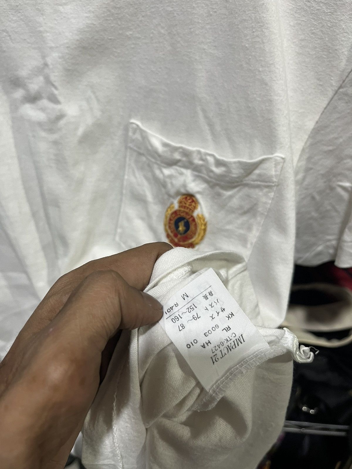 Polo Ralph Lauren Polo Ralph Lauren Crest Logo Pocket Tee 90s Size US M / EU 48-50 / 2 - 4 Thumbnail