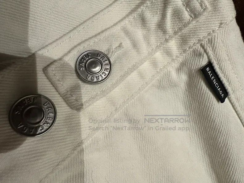 Balenciaga Balenciaga White denim jacket Size US S / EU 44-46 / 1 - 7 Thumbnail