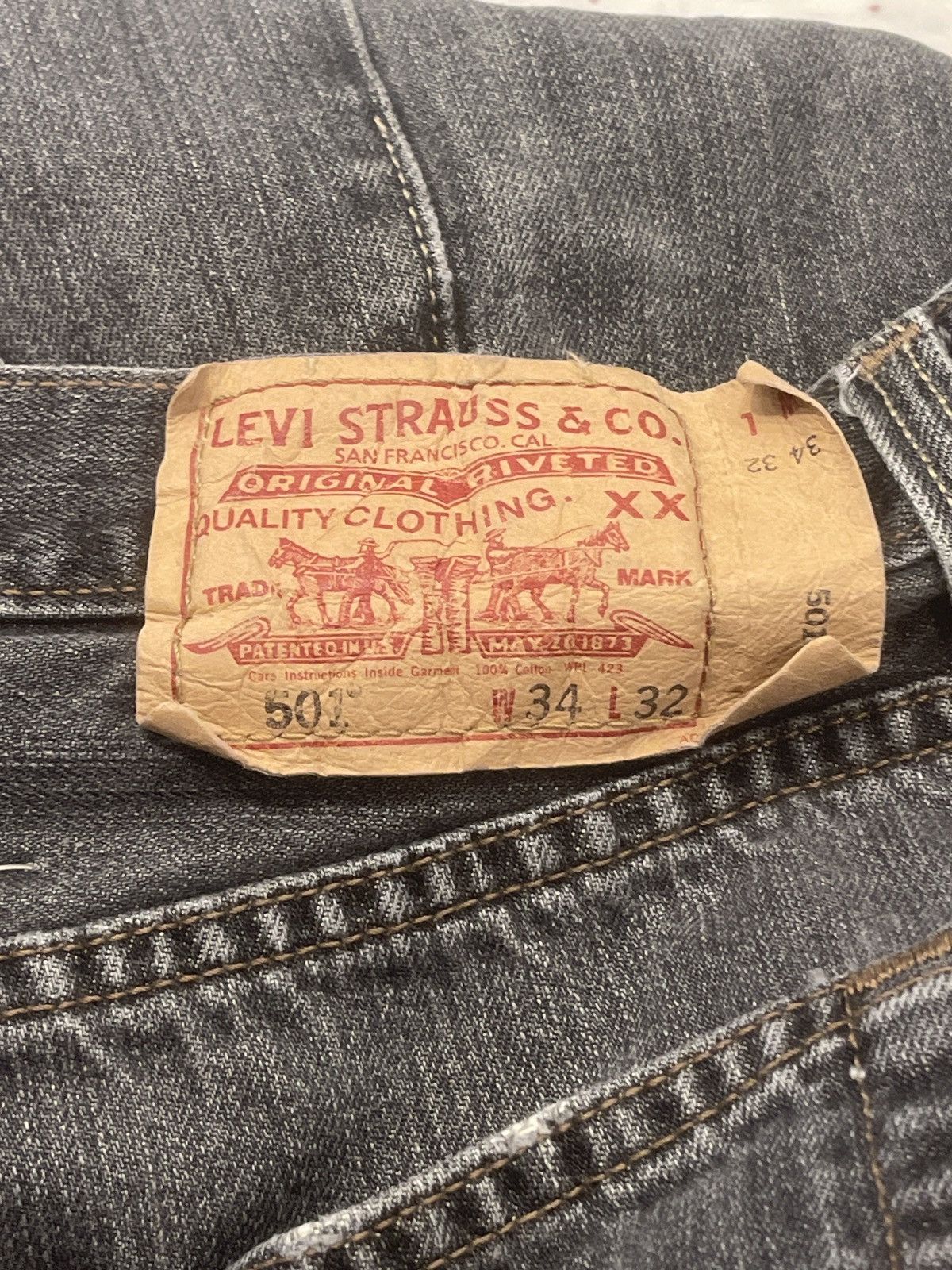 Levi's × Vintage Levi’s 501 denim straight leg vintage Size US 34 / EU 50 - 3 Thumbnail
