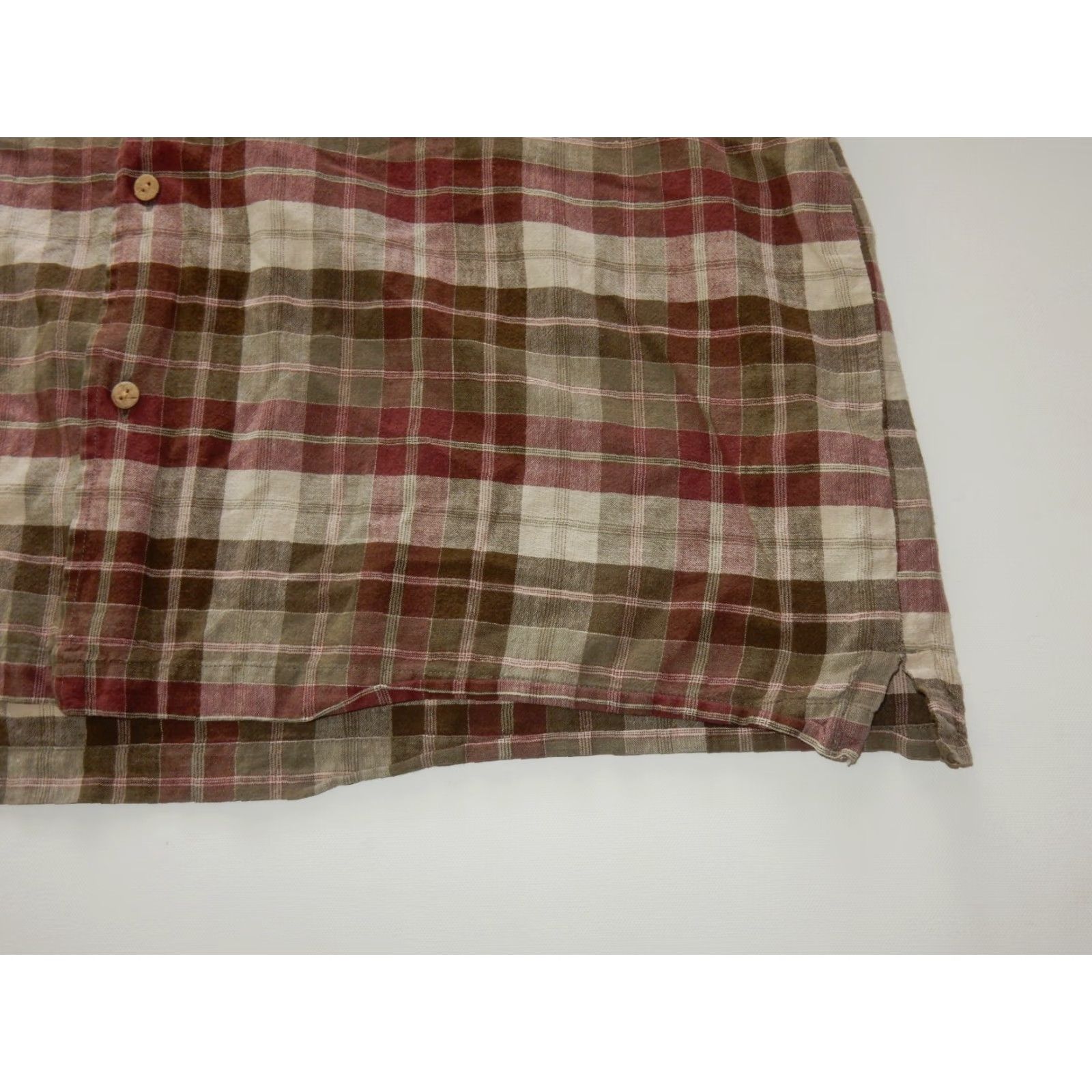 Eddie Bauer EDDIE BAUER Men's Plaid Linen Blend Short Sleeve Button-Up Shirt Size XL Brown Camp Size US XL / EU 56 / 4 - 3 Thumbnail