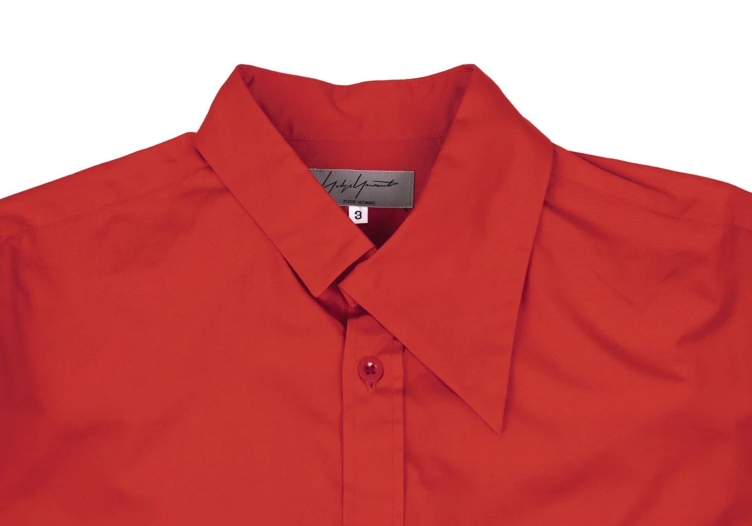 Yohji Yamamoto Yohji Yamamoto Cotton Asymmetrical Collar Shirt Red 3 Size US L / EU 52-54 / 3 - 3 Thumbnail