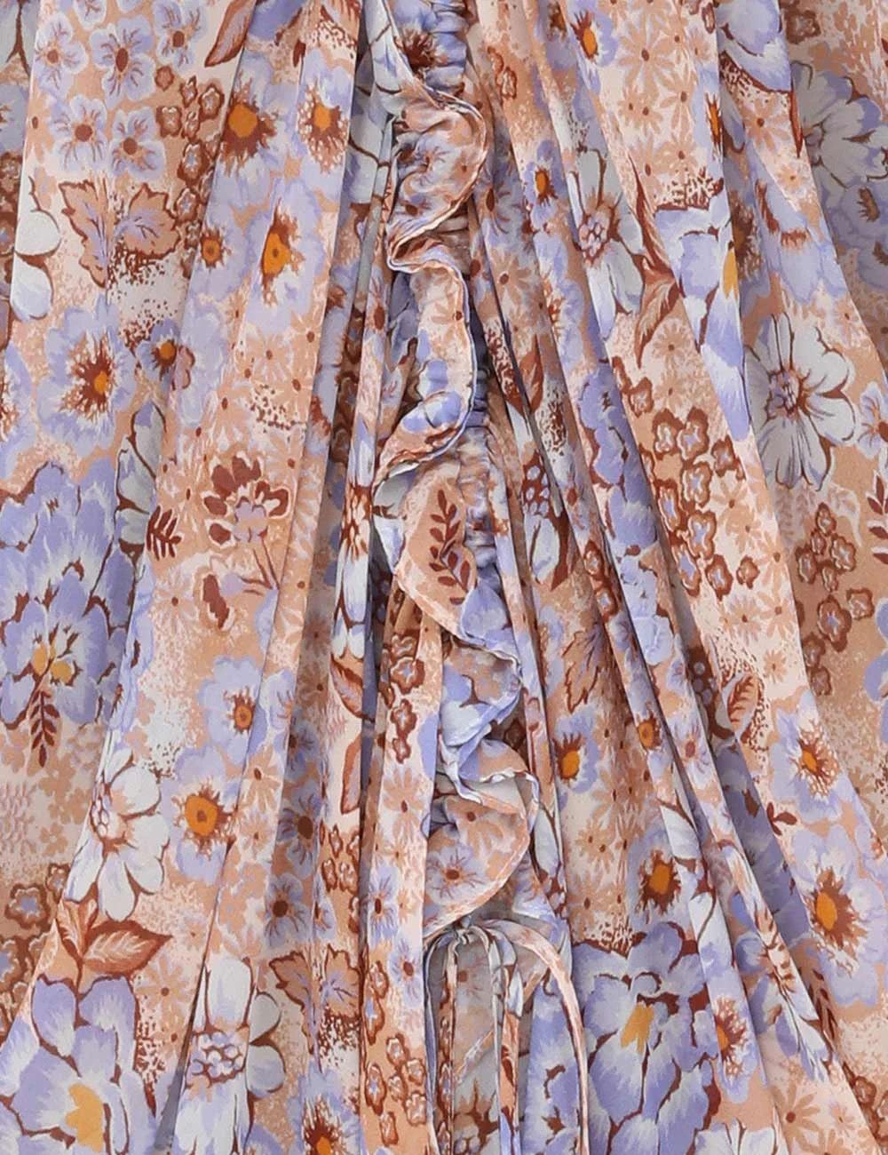 Zimmermann oc11z0226 Dawning Plunge Billow Blouse In Multicolor Size L / US 10 / IT 46 - 6 Thumbnail