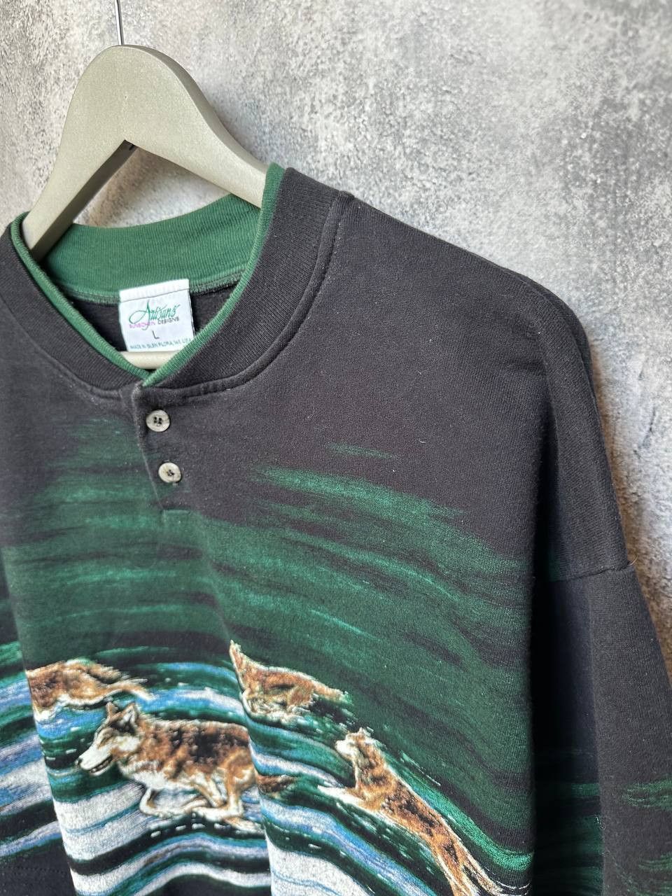 Artisan Lab Artisans SunSchein Designs Wolf Pack Graphic Sweater USA Size US L / EU 52-54 / 3 - 6 Thumbnail