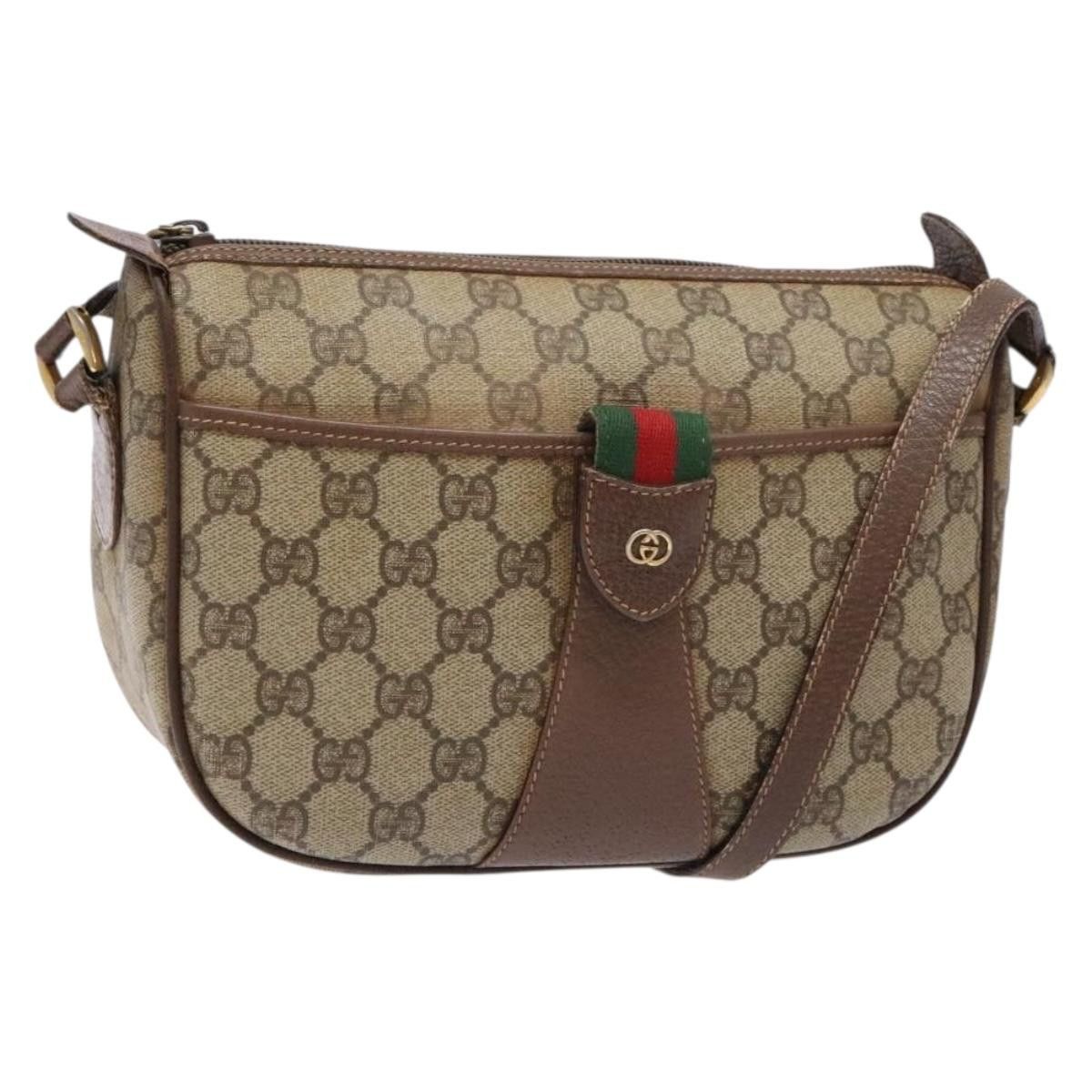 Gucci GUCCI GG Supreme Web Sherry Line Shoulder Bag Pvc Beige 001 Size ONE SIZE - 1 Thumbnail