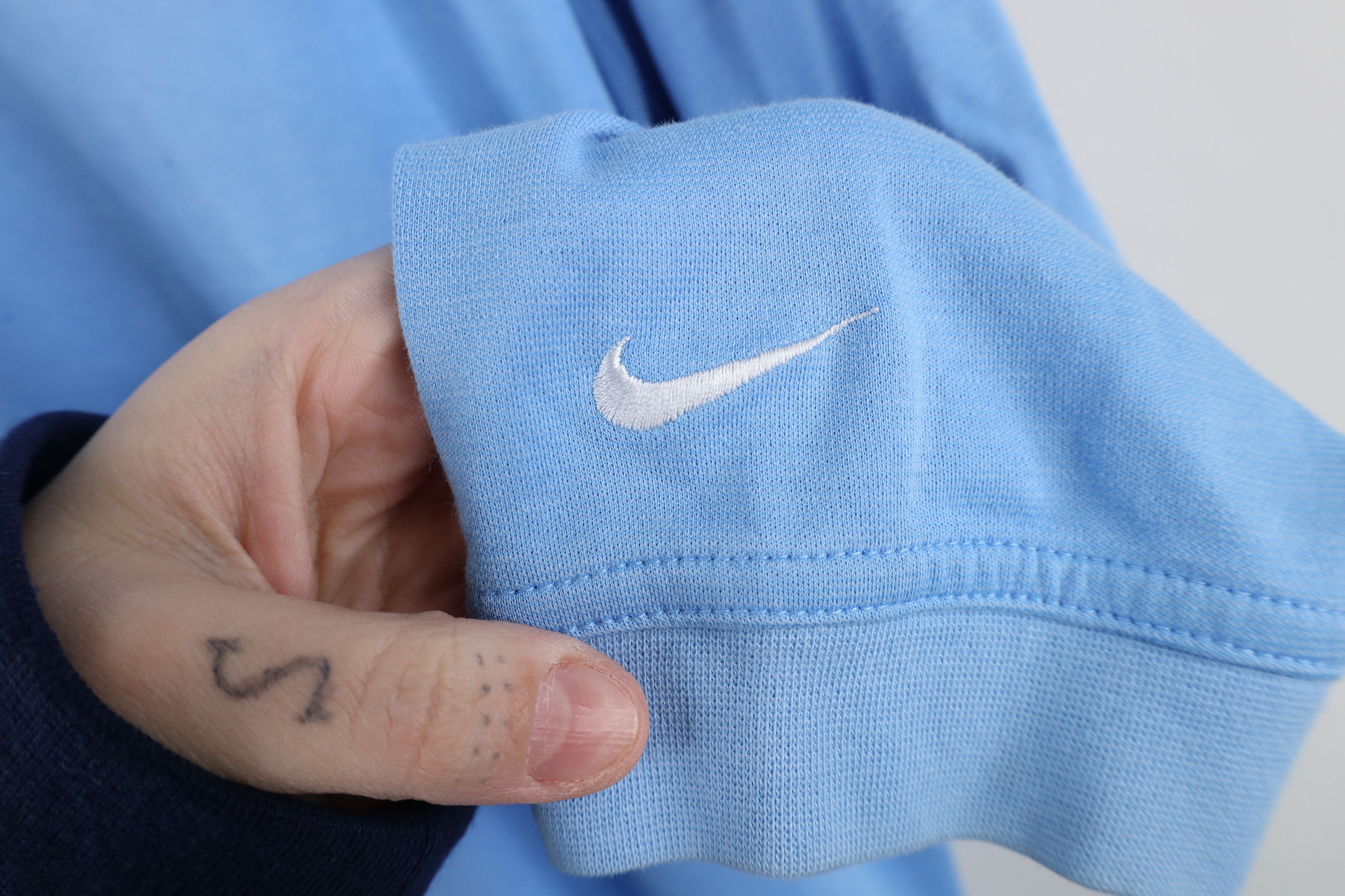 Nike × Vintage Vintage Nike Golf Mini Swoosh Long Sleeve Polo Carolina Blue Size US M / EU 48-50 / 2 - 4 Thumbnail