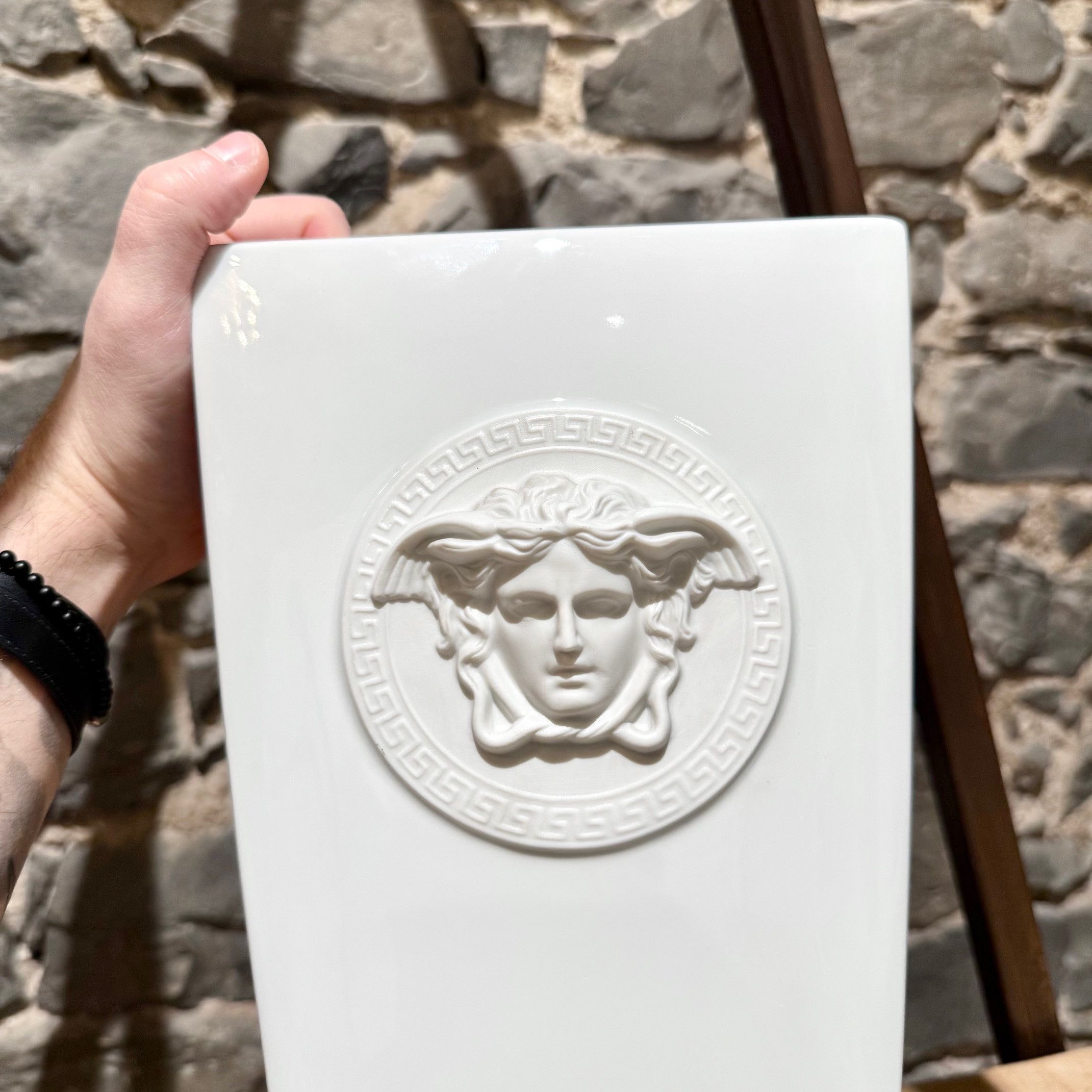 Versace Versace Meets Rosenthal Gorgona Porcelain White Vase Size ONE SIZE - 6 Thumbnail