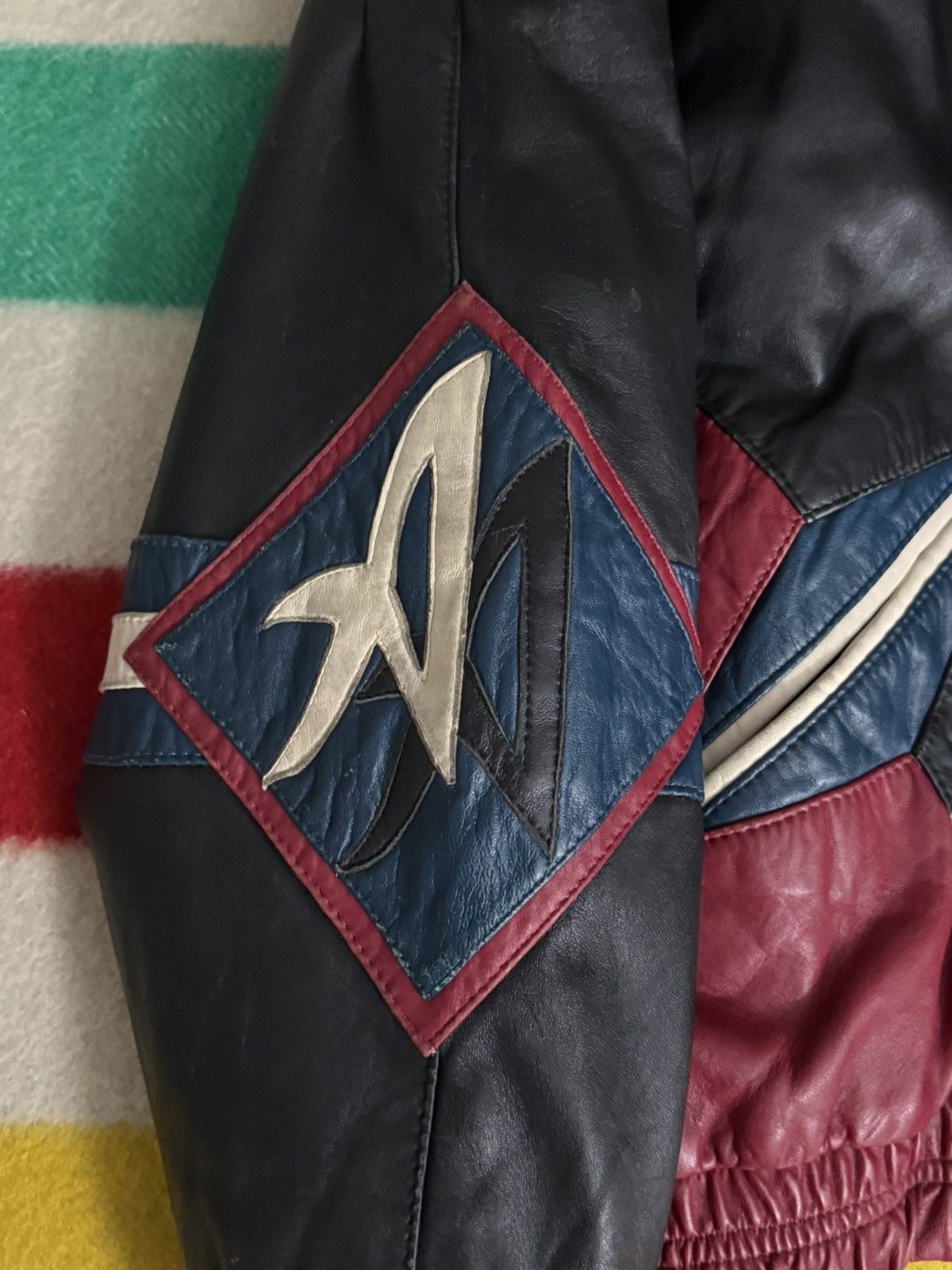 Leather Vintage 80s Dapper Dan Afro African American Leather Jacket Size US XL / EU 56 / 4 - 6 Thumbnail