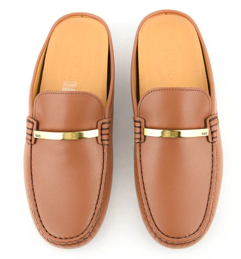Tod's o1s22i1n0325 Calfskin Slip-on Loafers in Brown Size US 10 / IT 40 - 4 Thumbnail