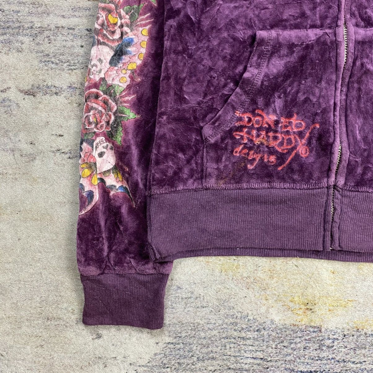 Ed Hardy Vintage y2k ed hardy velvet zip hoodie Size S / US 4 / IT 40 - 8 Thumbnail