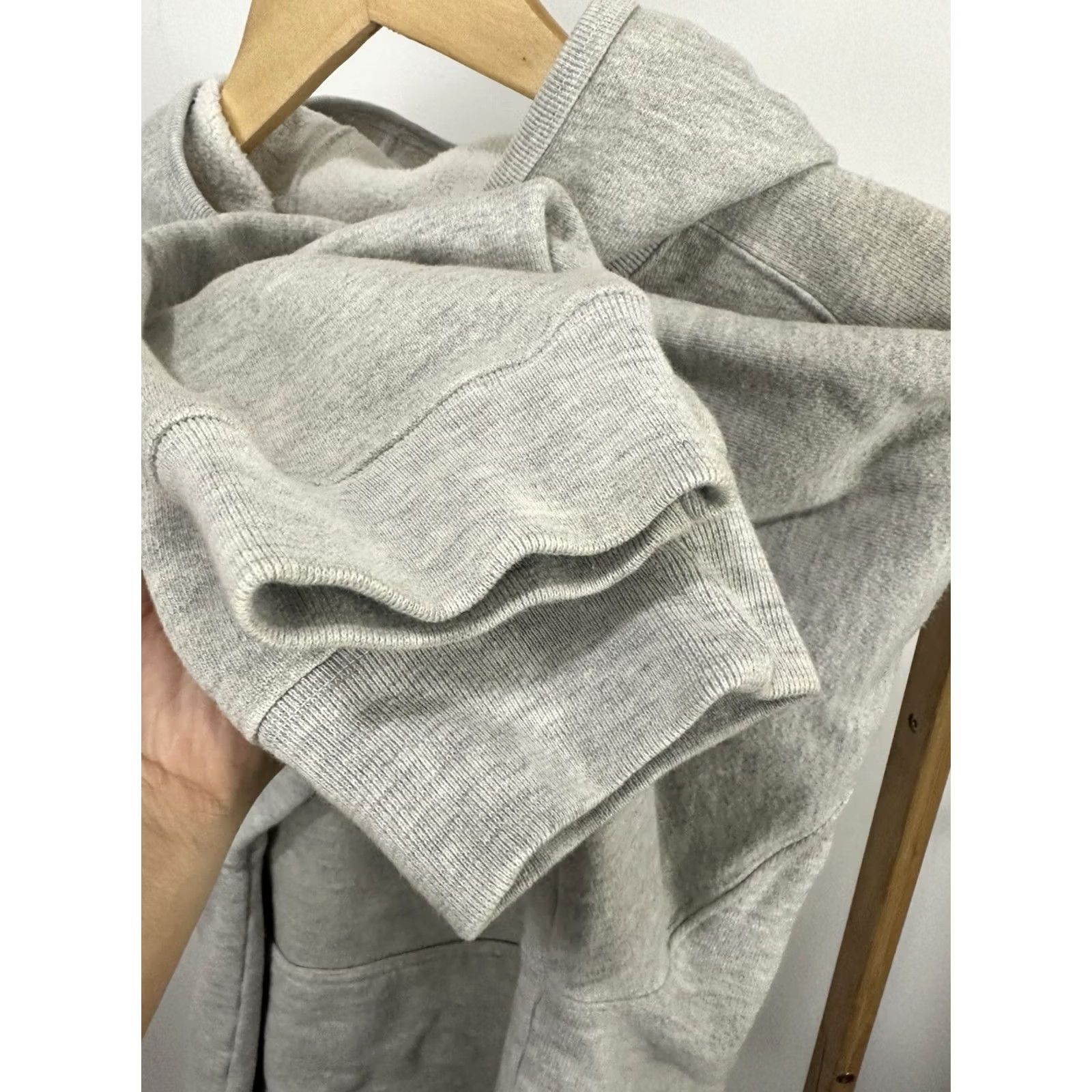 Lands' End VTG Lands' End Women's Hoodie Shirt Afterhood Lock Hood Reverse Weave Sweats S Heather Gray 80s 90s Womens Size S / US 4 / IT 40 - 6 Thumbnail
