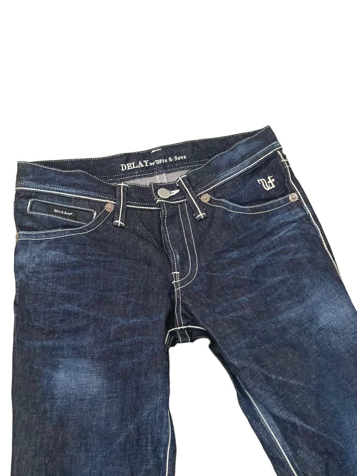 Japanese Brand Flare Jeans Ufin & Sons Japan Faded Boot Cut 8🟦7 Size US 31 - 8 Thumbnail