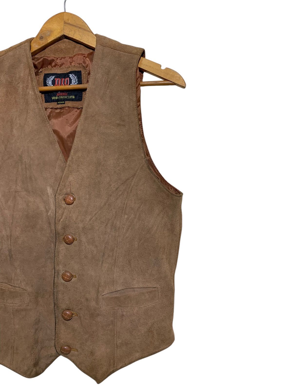 Genuine Leather × Leather × Vintage 🔥VTG DIO SUEDE LEATHER VEST JACKETS Size US M / EU 48-50 / 2 - 3 Thumbnail