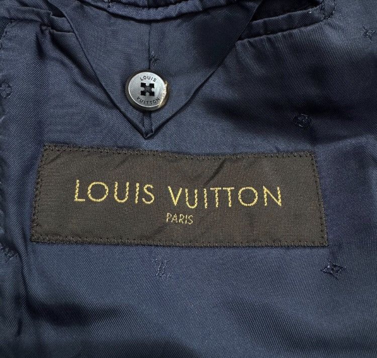 Louis Vuitton Louis Vuitton LV Dark Blue Wool Jacket Lined With Dark Logo Size US L / EU 52-54 / 3 - 3 Thumbnail