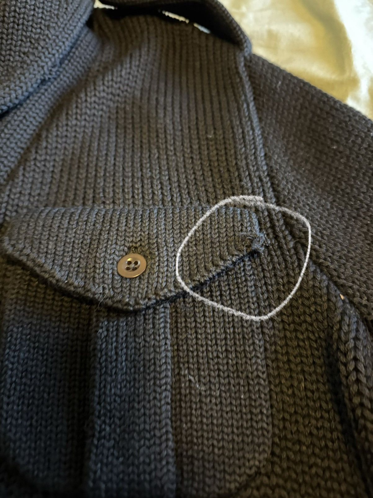 Polo Ralph Lauren Polo Ralph Lauren XL Wool Chunky Knit Military Shawl Sweater Size US XL / EU 56 / 4 - 6 Thumbnail
