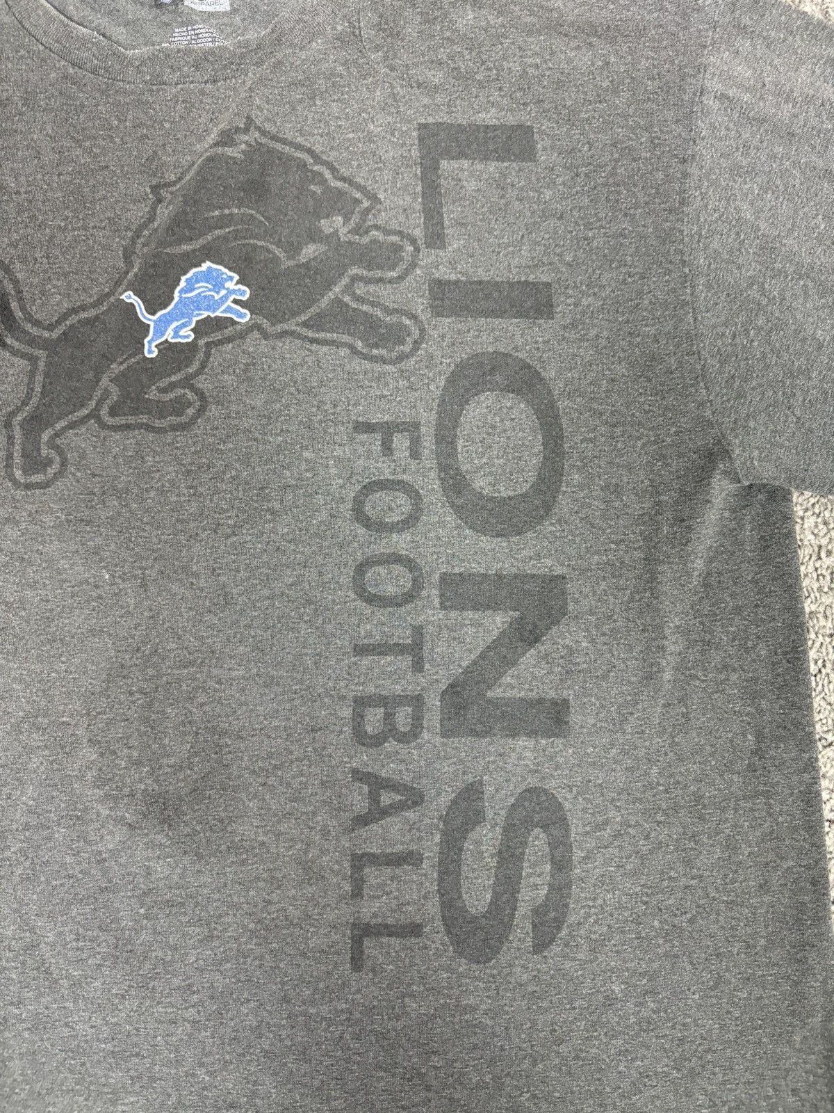 NFL Gray detroit lions nfl team apparel tshirt Size US XL / EU 56 / 4 - 2 Thumbnail