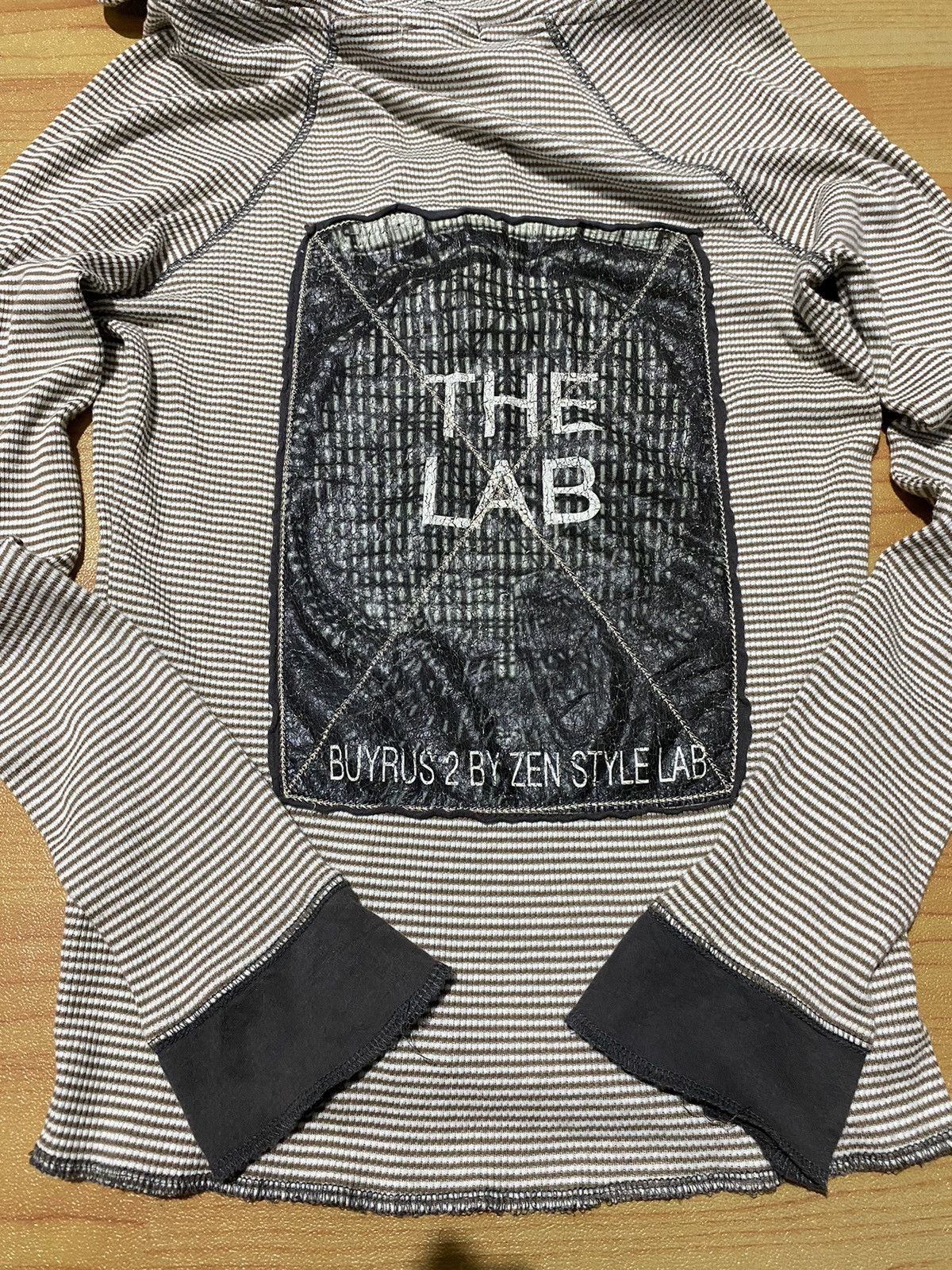 If Six Was Nine × Japanese Brand × Le Grande Bleu (L.G.B.) Vintage The Lab Buyrus 2 patch spider striped hoodie Size US M / EU 48-50 / 2 - 3 Thumbnail