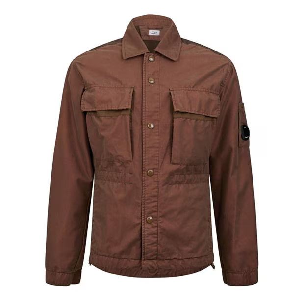 C.P. Company o1y1224 Solid Color Shirt in Chocolate Brown Size US XL / EU 56 / 4 - 1 Thumbnail