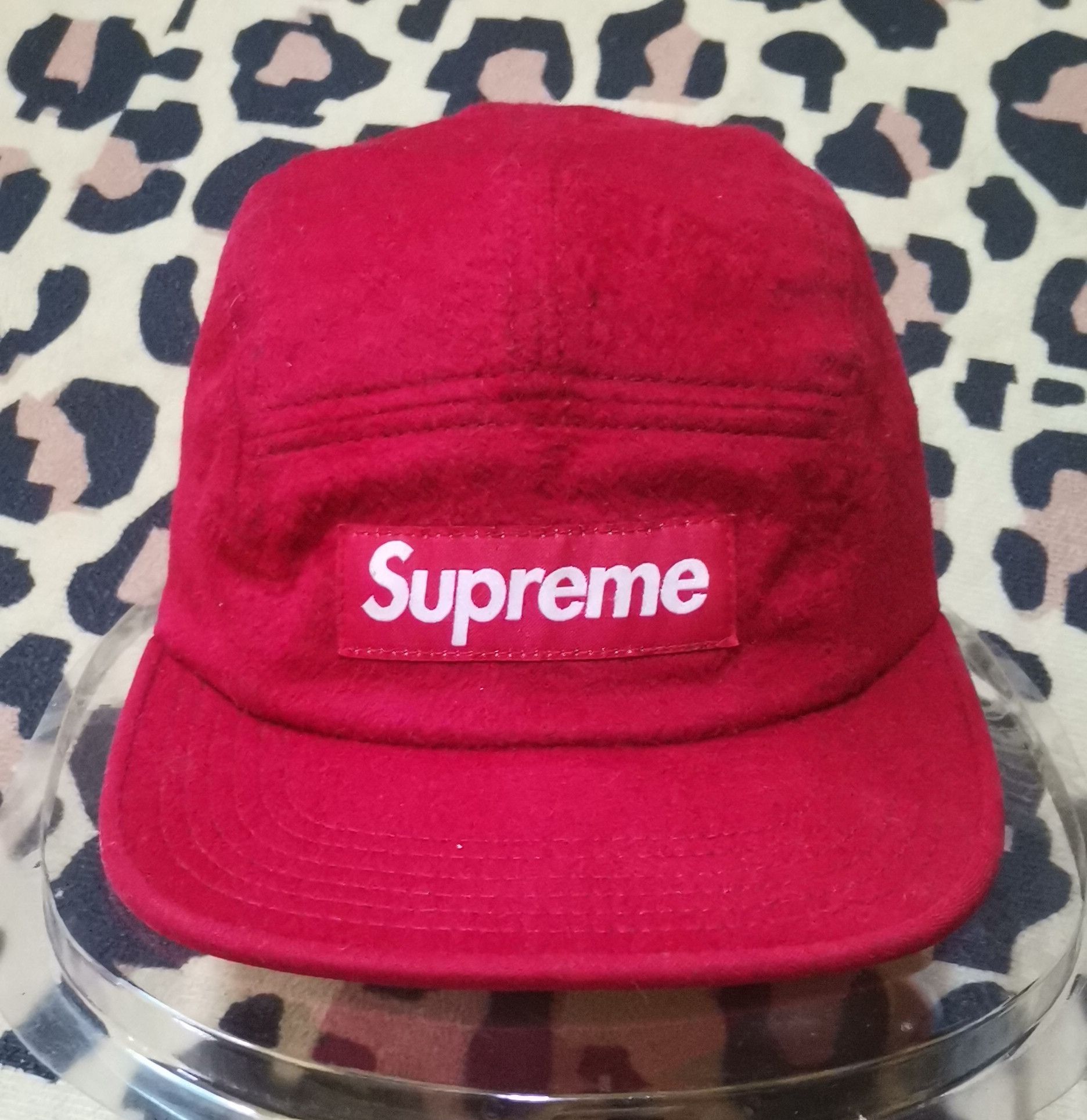 Supreme Loro Piana Wool Camp Cap Hat 5 Panel Pink FW13 NWOT