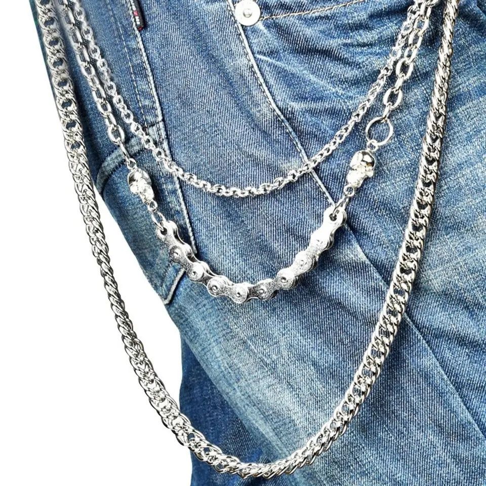 Skulls Triple Chain Link Jean Chain Grailed