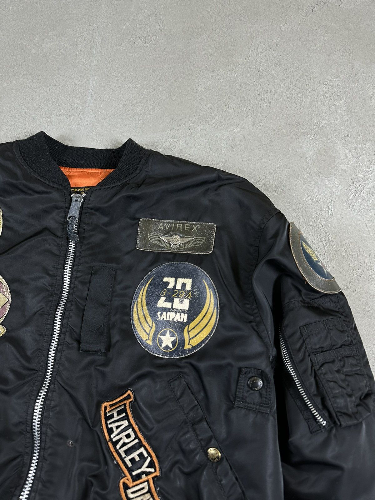 Avirex Vintage Avirex Harley Davidson MA1 Military Bomber Jacket Size US XL / EU 56 / 4 - 5 Thumbnail