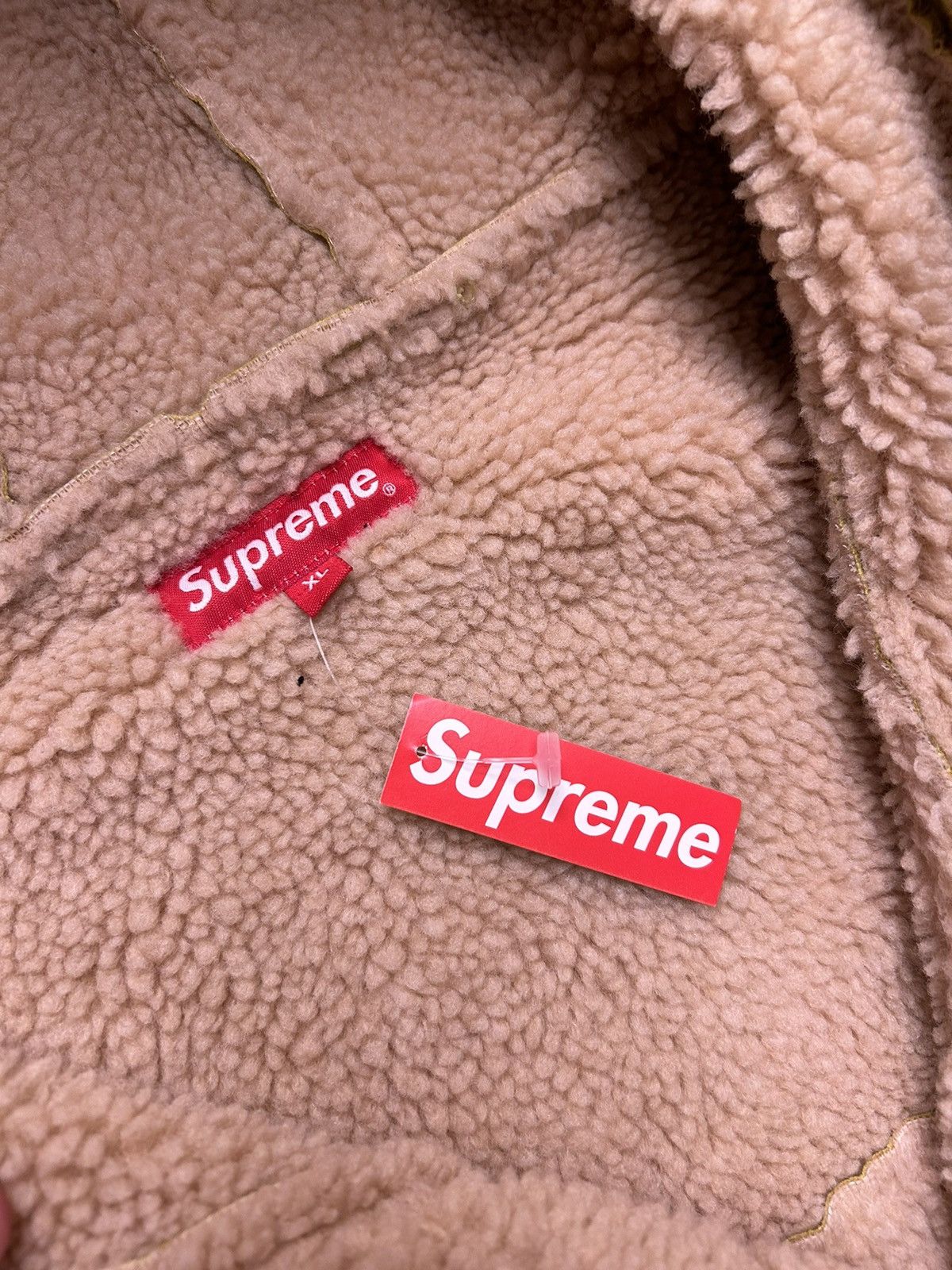 Supreme Faux Leather Shearling Hooded Jacket SS23 Size US XL / EU 56 / 4 - 8 Thumbnail