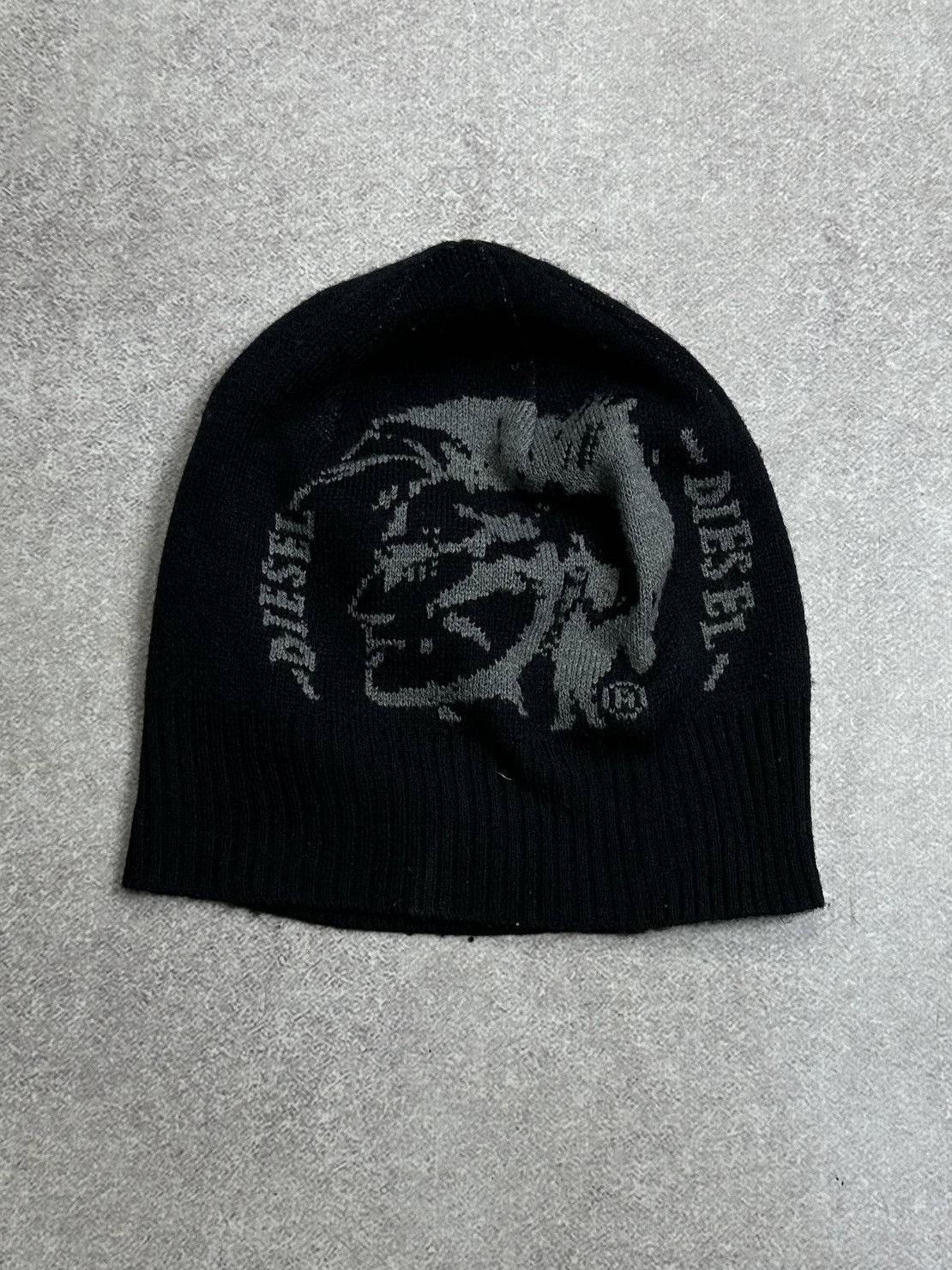 Diesel Vintage Diesel Big Logo Y2K Beanie Hat Grunge Affliction Vib Size ONE SIZE - 1 Thumbnail