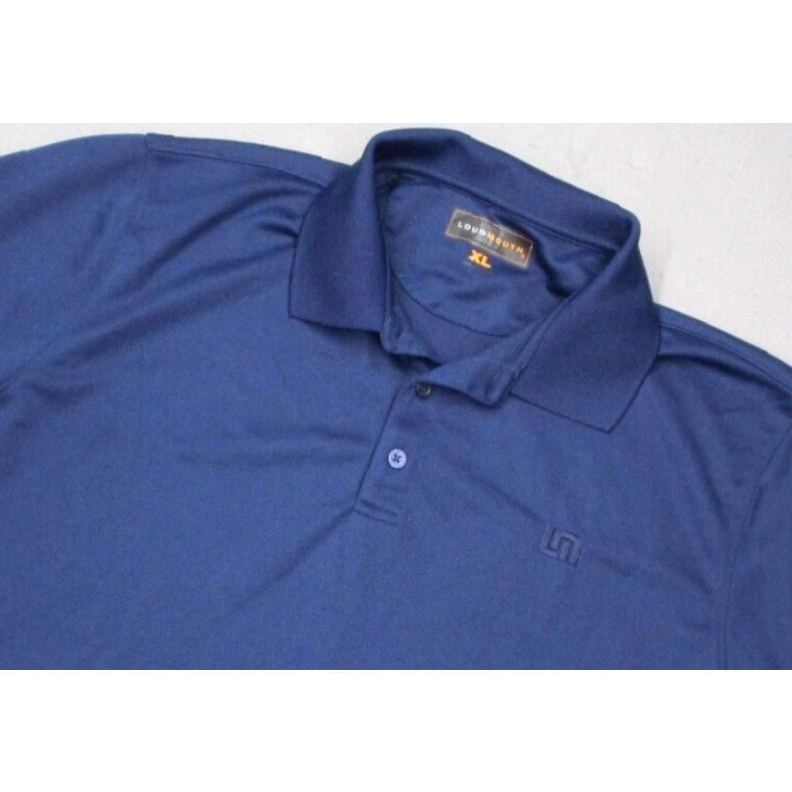 Vintage Loudmouth Golf Mens Polo Shirt XL Blue Short Sleeve Performance Logo Golfing Shirt Quality 100% Polyester Size US XL / EU 56 / 4 - 2 Thumbnail