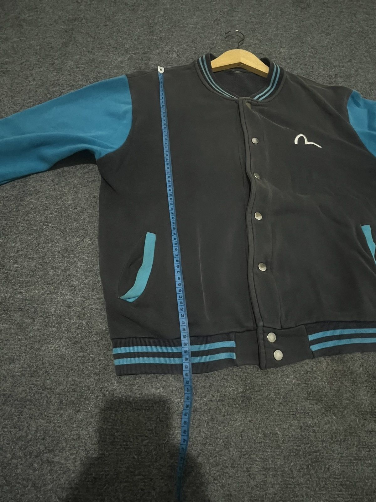 Japanese Brand Evisu Jacket Black Blue Retro Style - Streetwear Size US L / EU 52-54 / 3 - 8 Thumbnail
