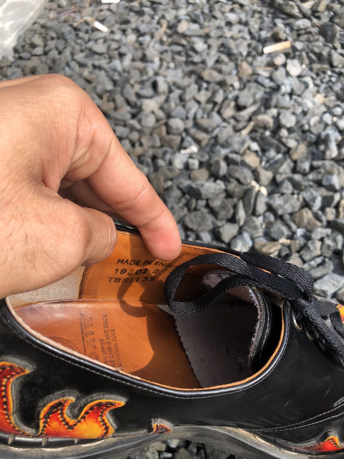 Designer × Vintage Vintage rockabilly tradeair doc marten flamed leather Size US 9 / EU 42 - 6 Thumbnail