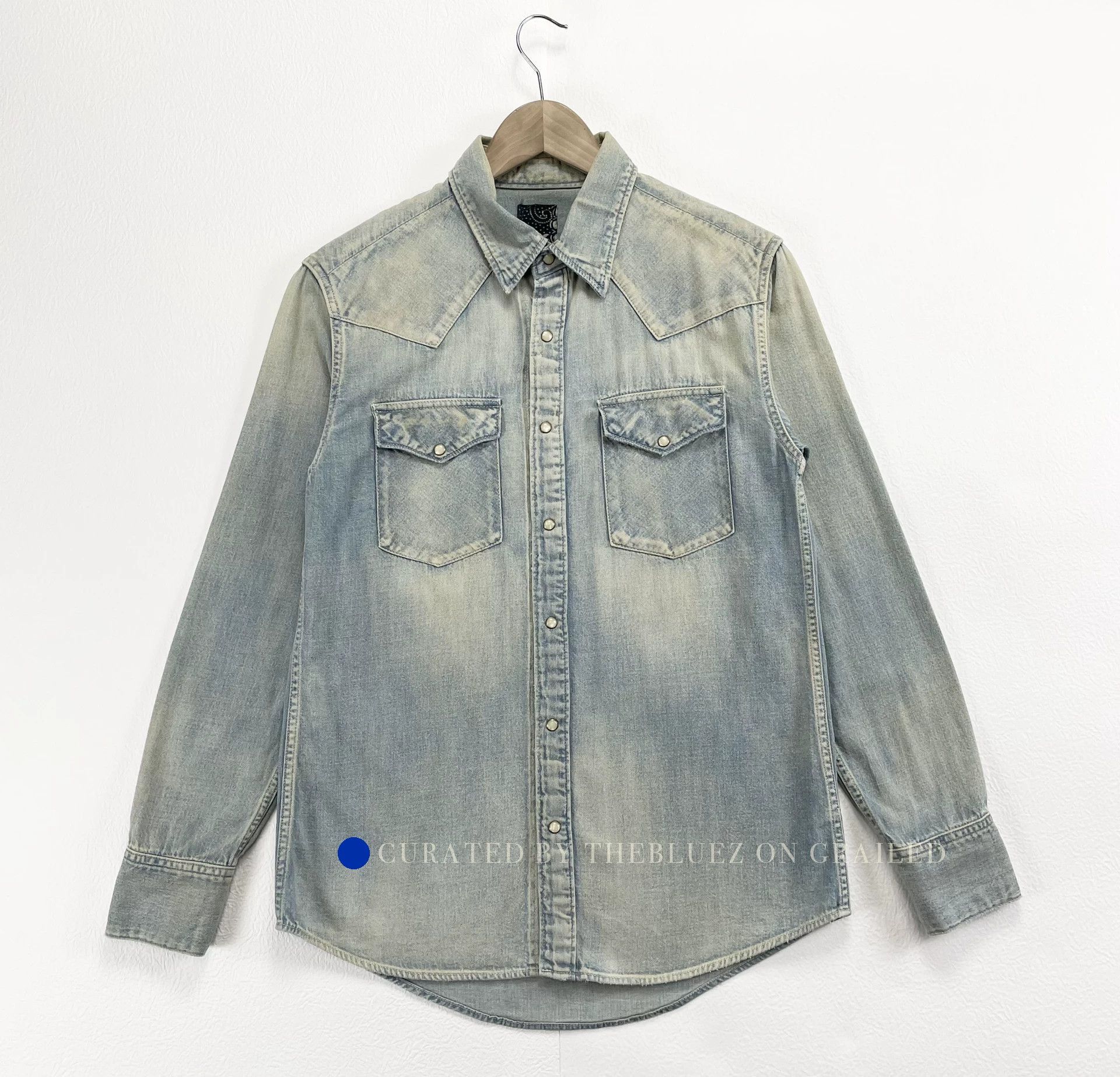 Visvim Mud Dyed Blue Denim Button-Up Shirt Size US S / EU 44-46 / 1 - 1 Thumbnail