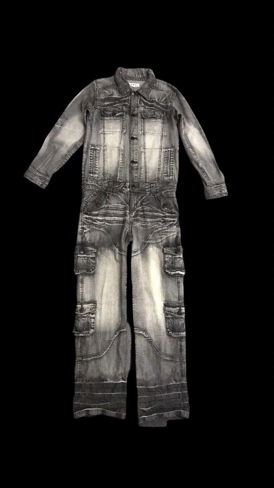 Japanese Brand CVA9 LOWBOX Japan Punk Parachute Seditionaris Biker Coverall Size US 38 / EU 54 - 1 Thumbnail