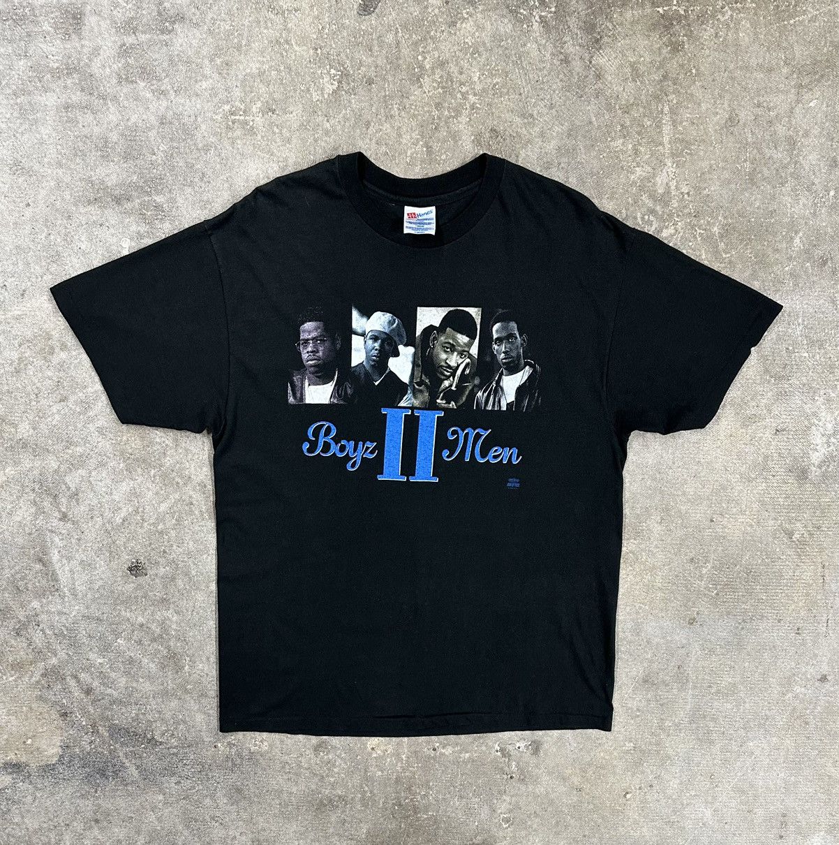 Hanes Vintage 90s Hanes Boyz 2 Men All Around The World Rap Shirt Size US XL / EU 56 / 4 - 1 Thumbnail