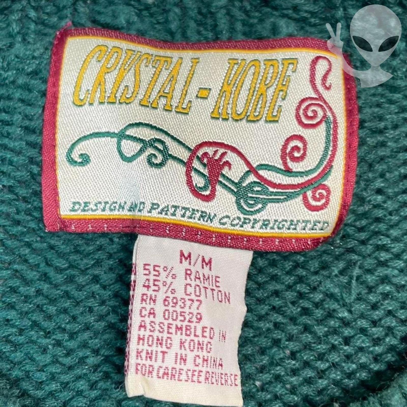 Other Crystal Kobe Sweater Medium Tapestry Knit 90s Grandmacore Size US M / EU 48-50 / 2 - 4 Thumbnail