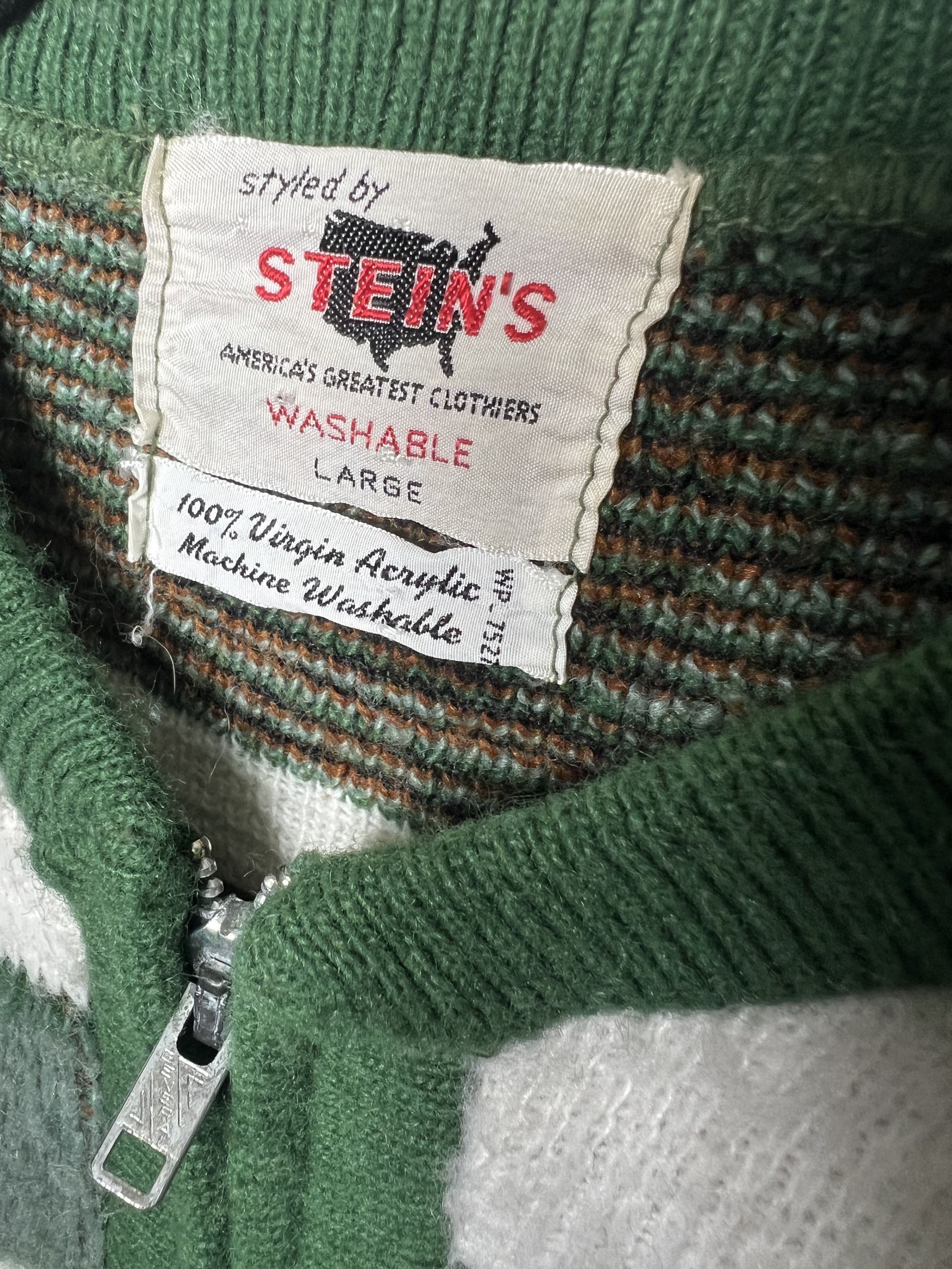 Vintage Vintage Styled by Stein's Zip Up Long Sleeve Knit Cardigan Size US L / EU 52-54 / 3 - 3 Thumbnail