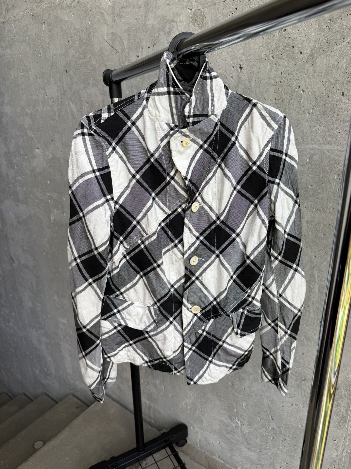 Comme des Garcons COMME des GARÇONS plaid blazer / shirt jacket Size S / US 4 / IT 40 - 2 Thumbnail