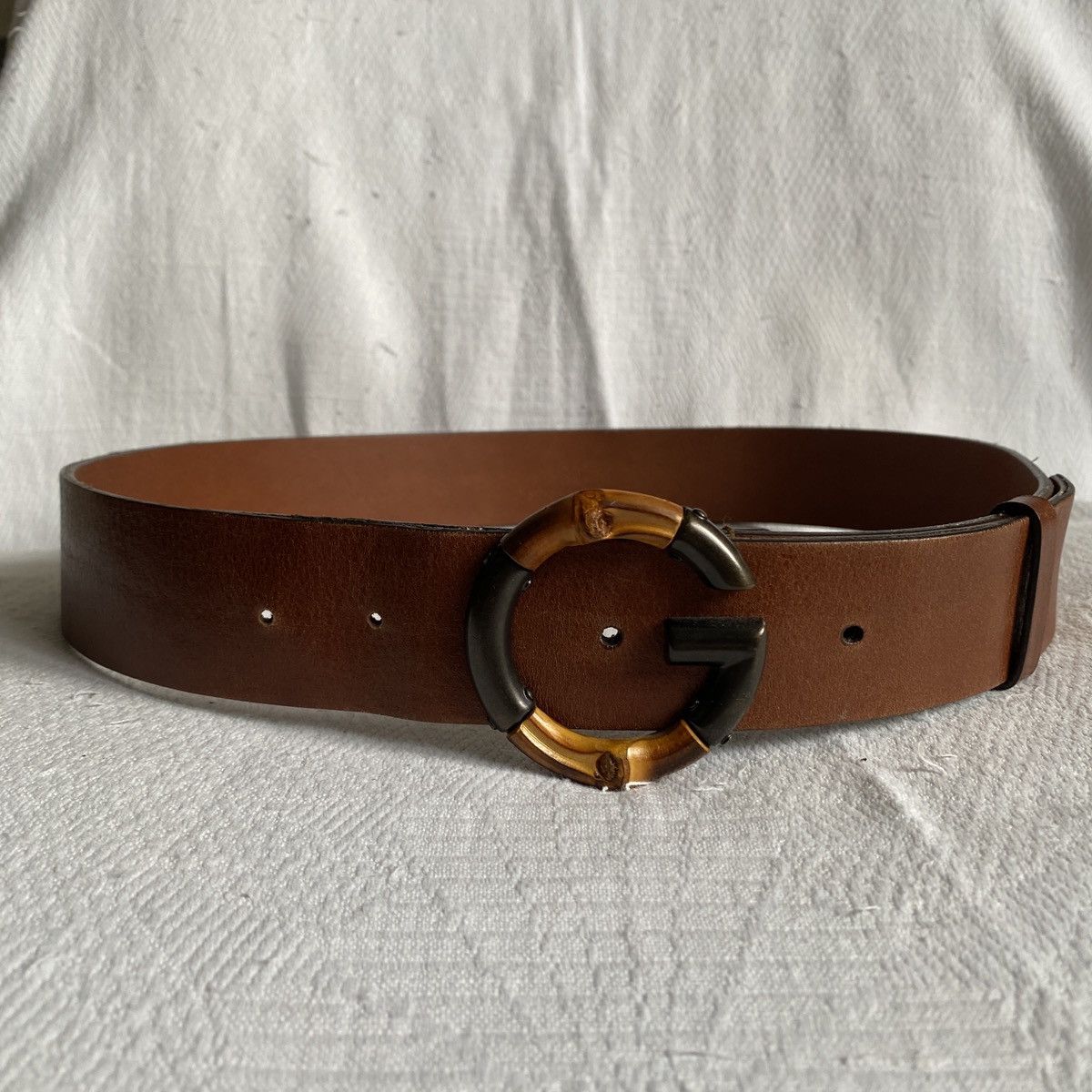 Gucci Gucci Bamboo G Buckle Leather Belt Size ONE SIZE - 4 Thumbnail